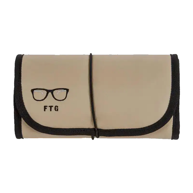 FTG A Touch of Class vegan leather glasses organizer closed roll pouch, the elegant glasses organizer