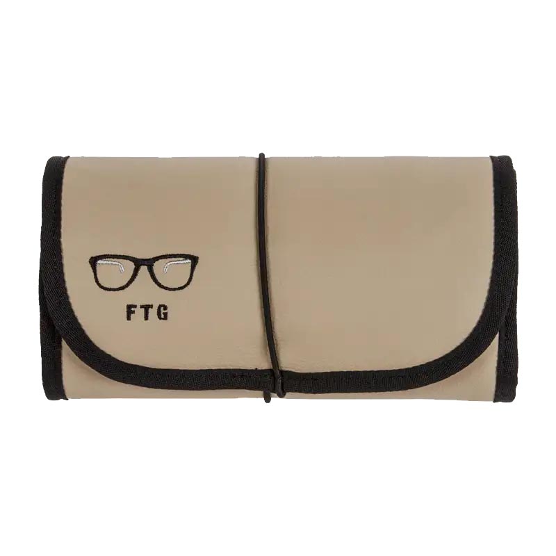 FTG A Touch of Class vegan leather glasses organizer closed roll pouch, the elegant glasses organizer