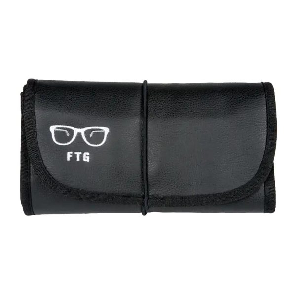 FTG The CEO large glasses travel organizer closed roll pouch designed for up to seven frames