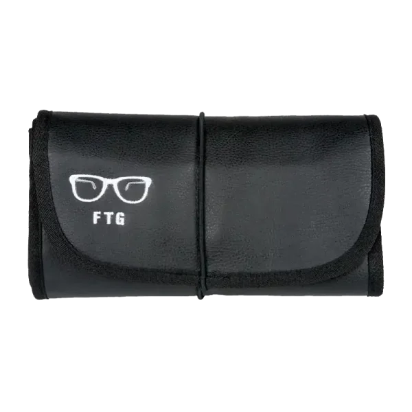 FTG The CEO large glasses travel organizer closed roll pouch designed for up to seven frames