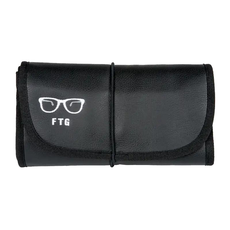 FTG The CEO large glasses travel organizer closed roll pouch designed for up to seven frames